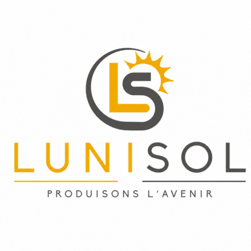 Logo Lumisol sur fond blanc, entreprise solaire en Valais